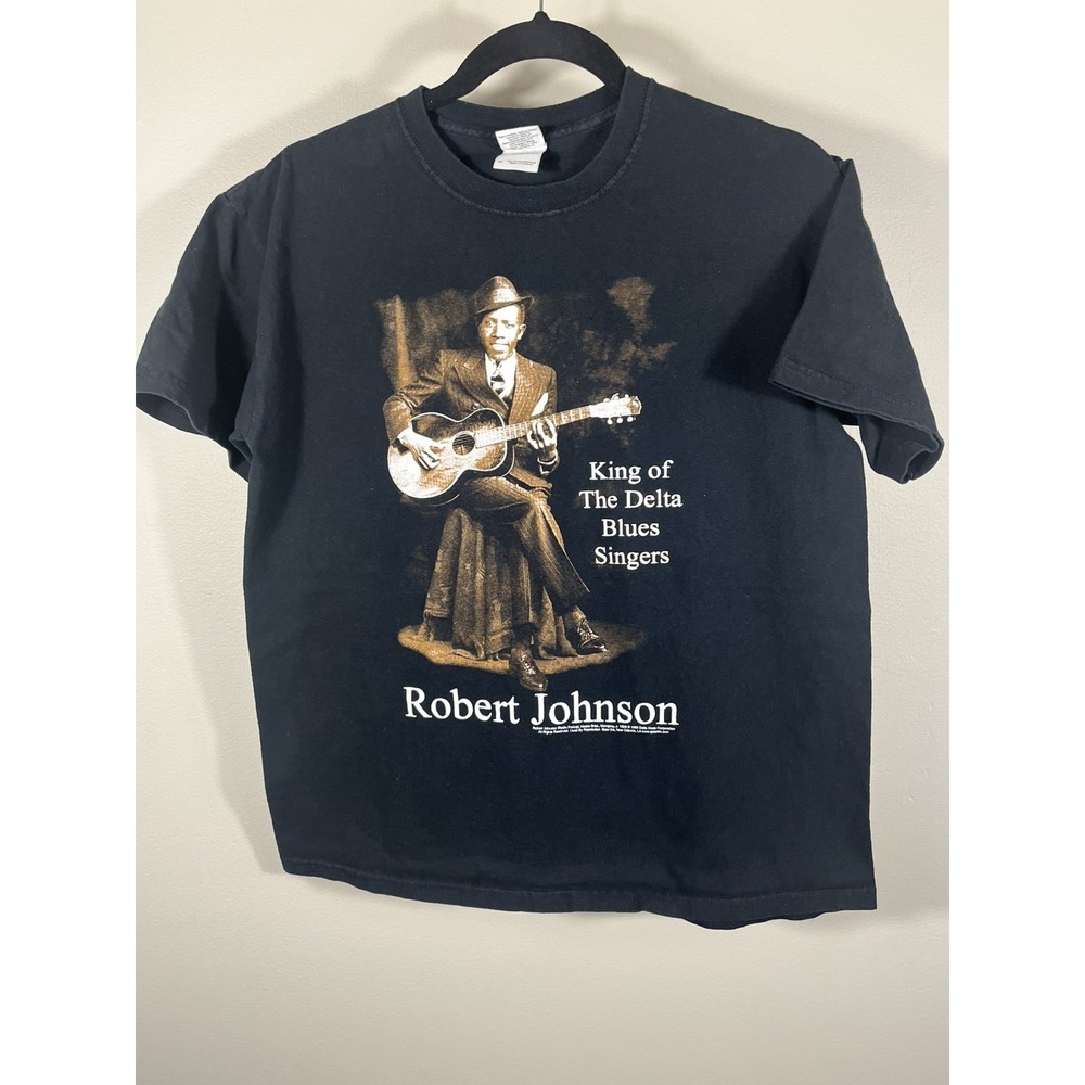 Robert Johnson King Of The Delta Blues Singers Short Sleeve Shirt Sz Medium